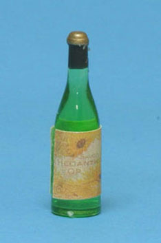 Dollhouse Miniature Bath Bottle, Assorted Colors W/Assorted Antique Labels